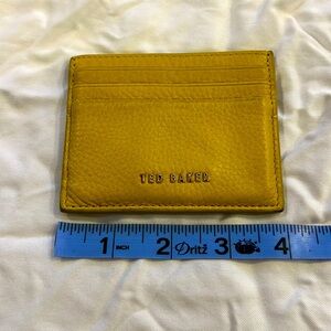 Ted Baker slim leather yellow wallet